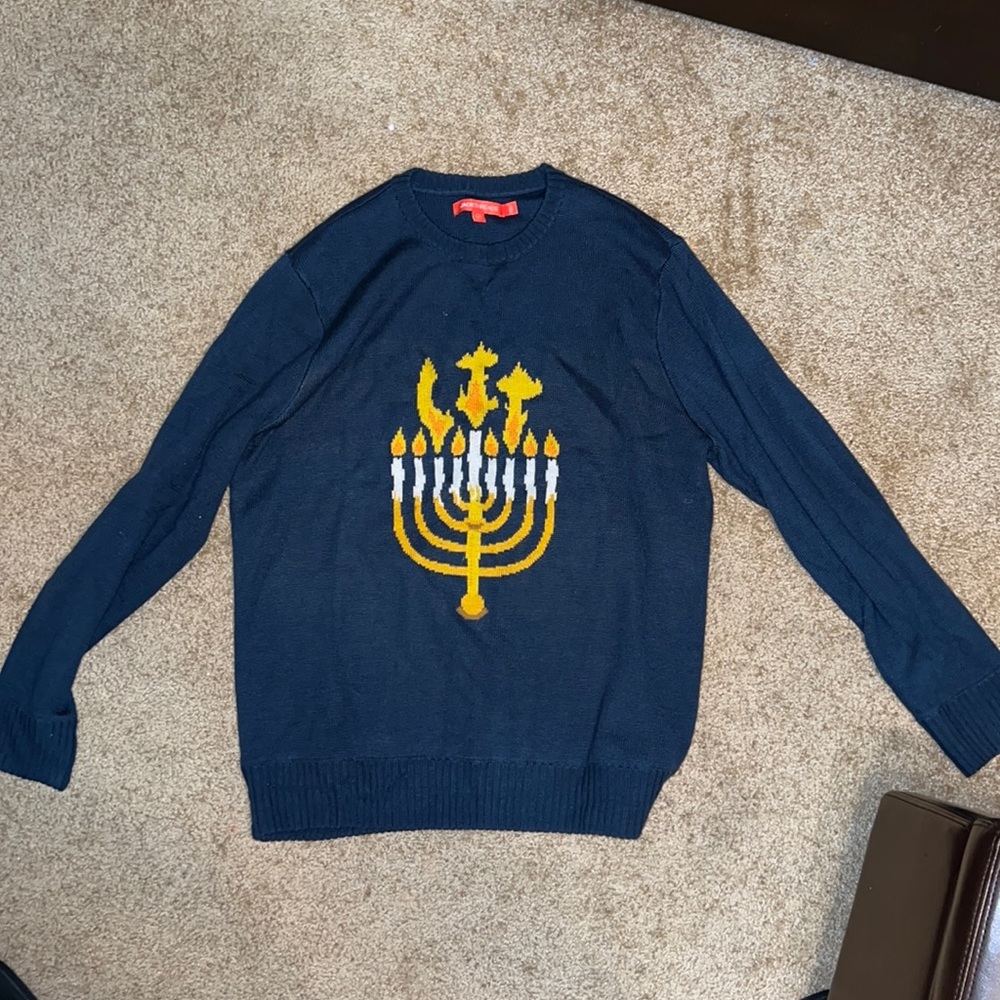 Jack Threads XXL Lit Menorah Holiday Sweater.